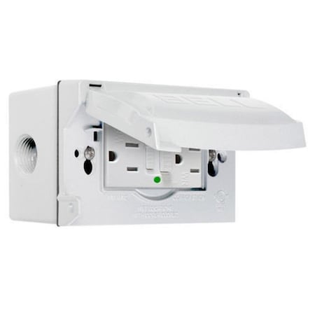 Raco Bell 15 amps 120 V Duplex White GFCI Outlet 1-15R 1 pk 5874-6S